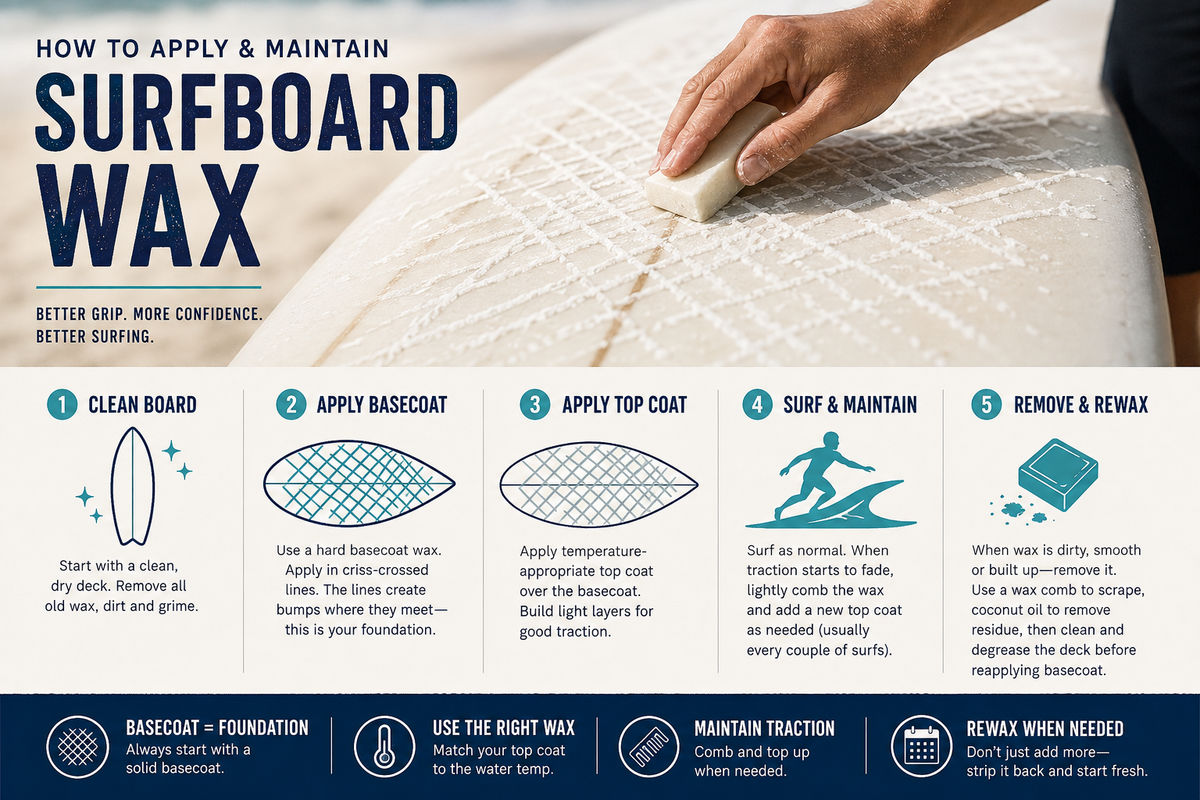 How to Apply and Maintain Surfboard Wax: A Complete Guide