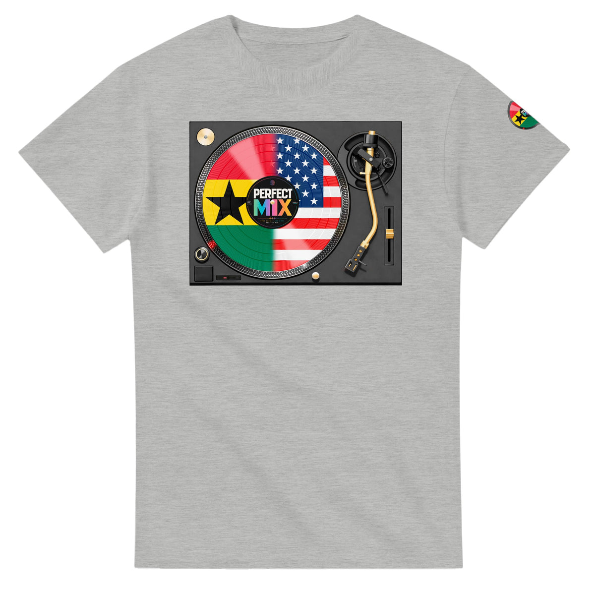 AI generated image of a Ghanaian American – Perfect Mix T-Shirt Ash Grey