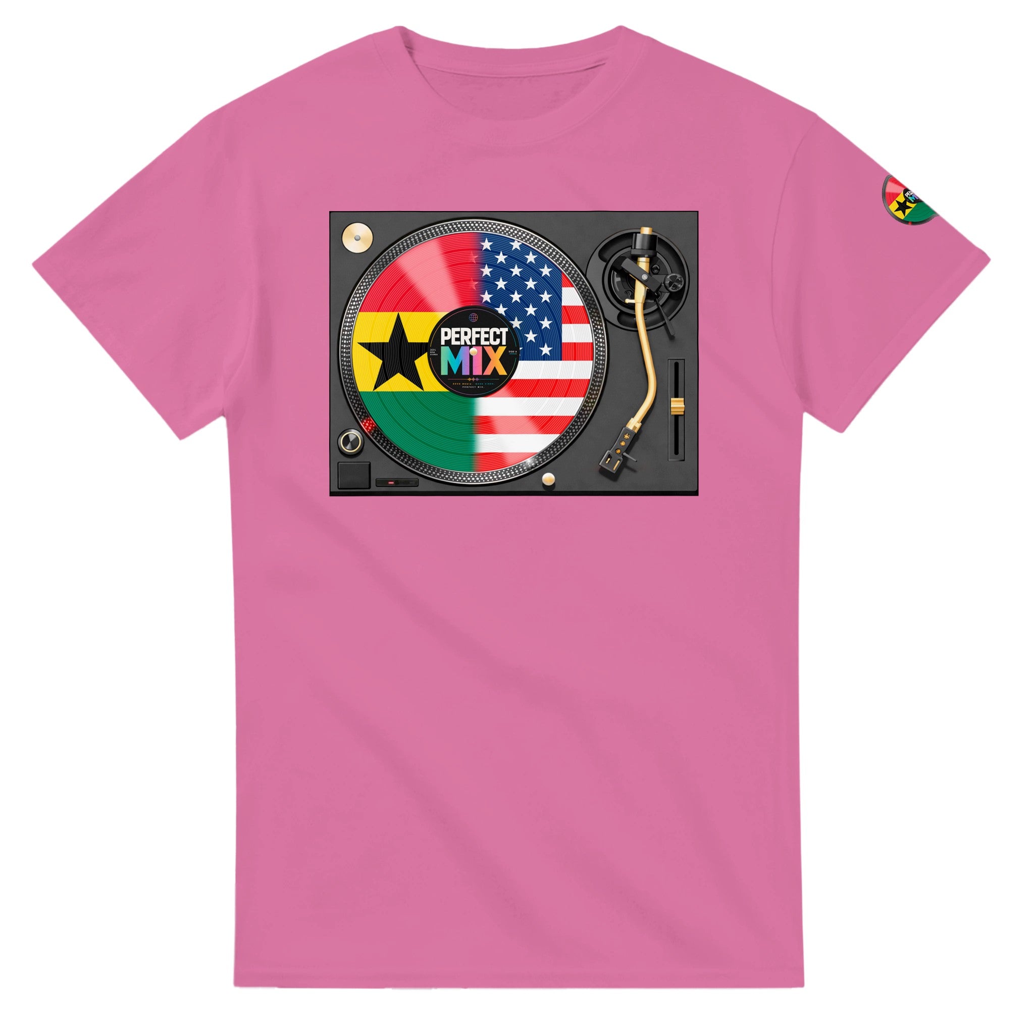AI generated image of a Ghanaian American – Perfect Mix T-Shirt Azalea Pink 