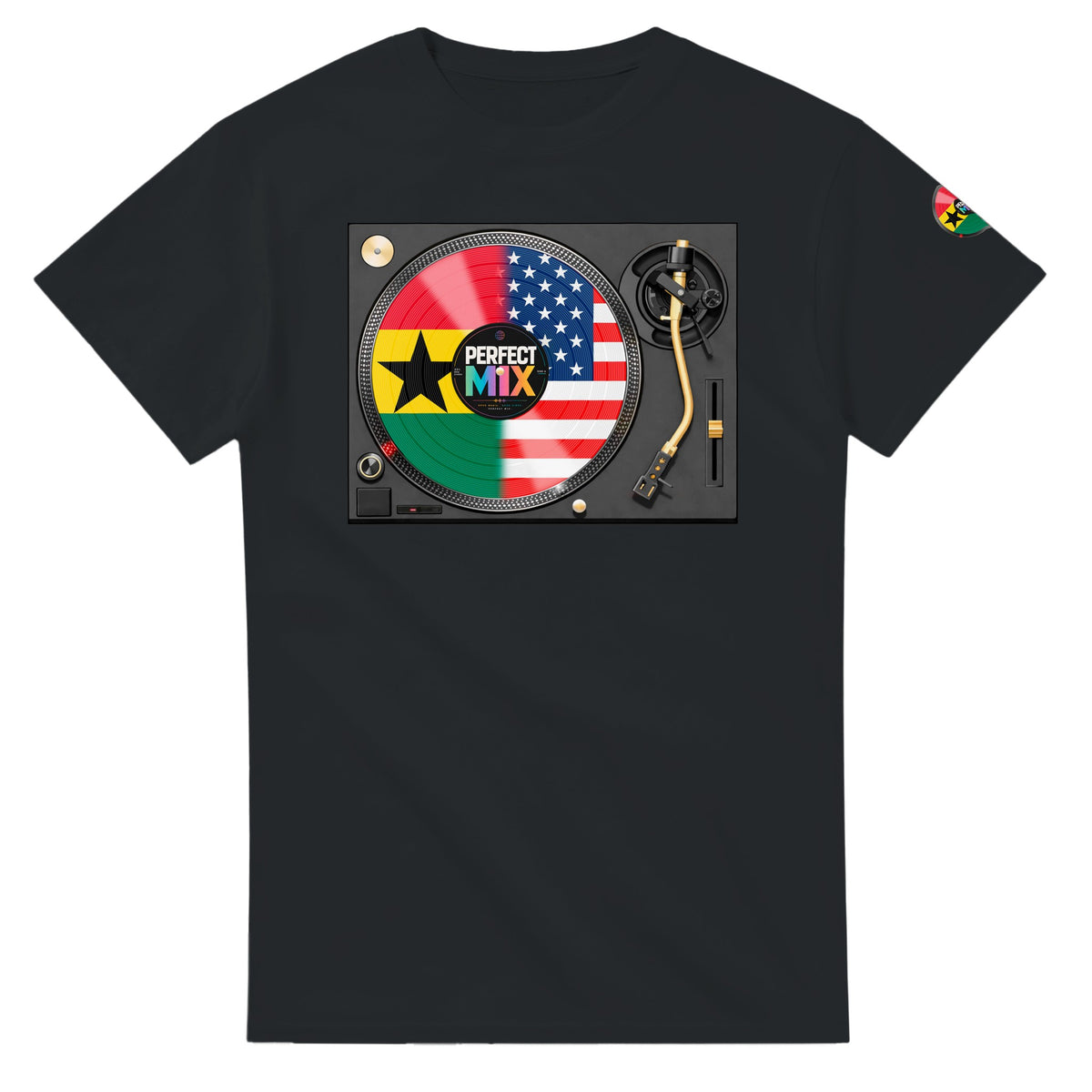 AI generated image of a Ghanaian American – Perfect Mix T-Shirt Black