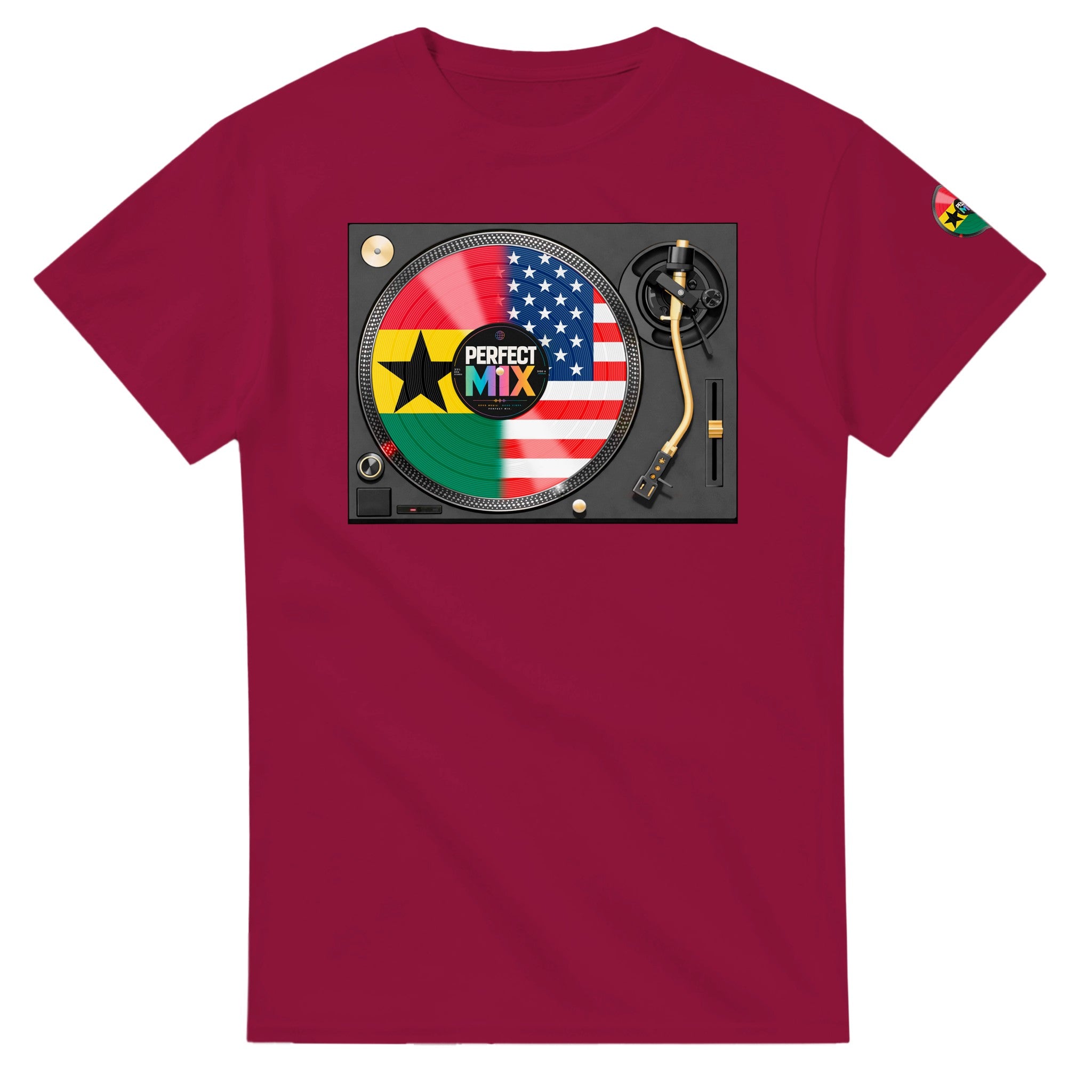 AI generated image of a Ghanaian American – Perfect Mix T-Shirt Cardinal Red