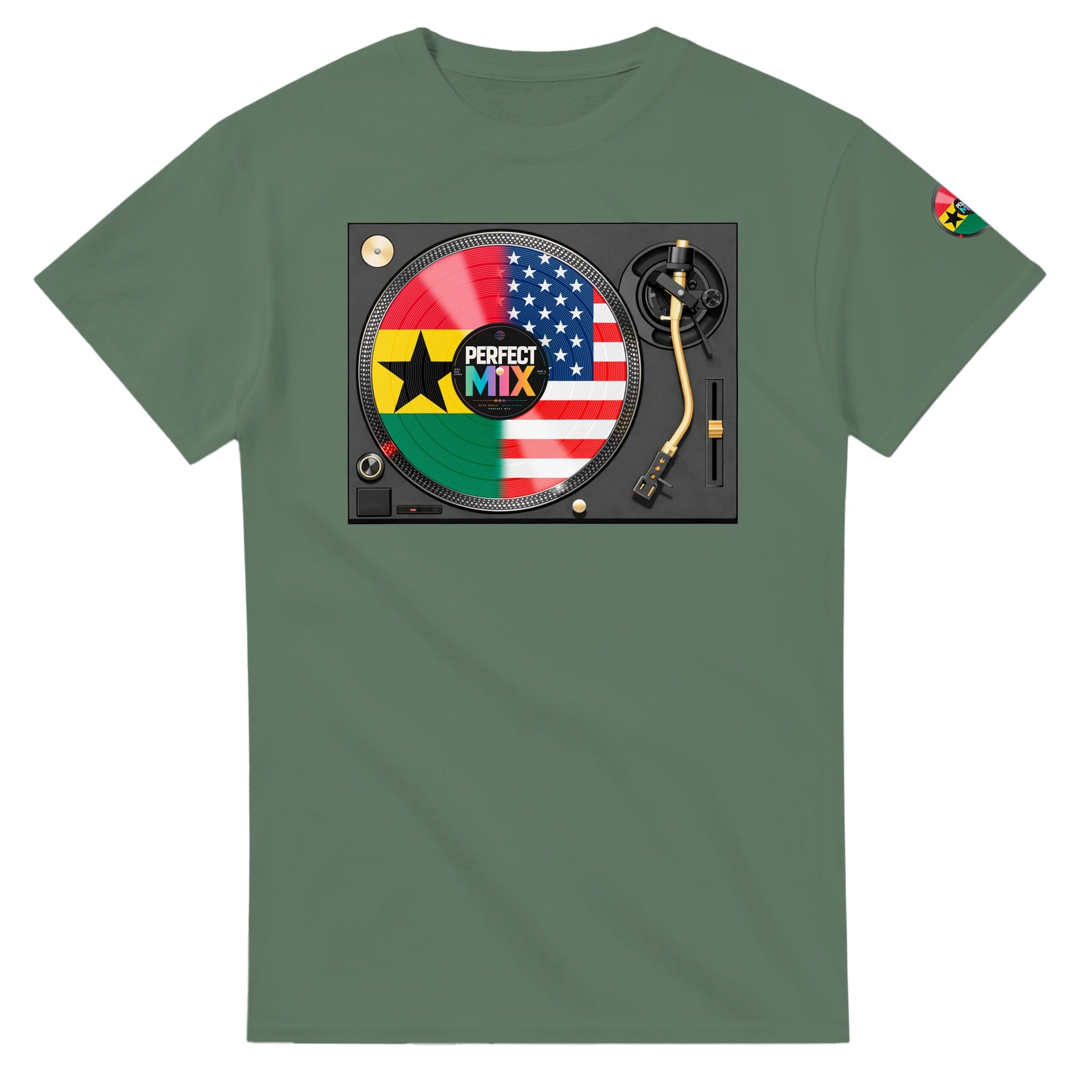 AI generated image of a Ghanaian American – Perfect Mix T-Shirt Green