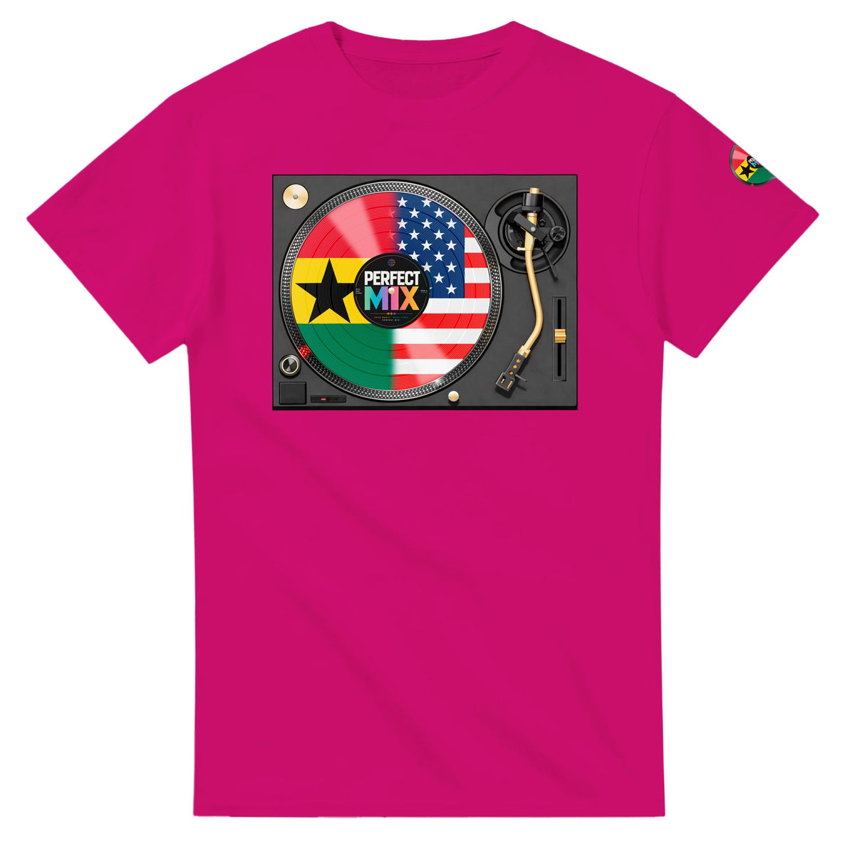 AI generated image of a Ghanaian American – Perfect Mix T-Shirt Heliconia