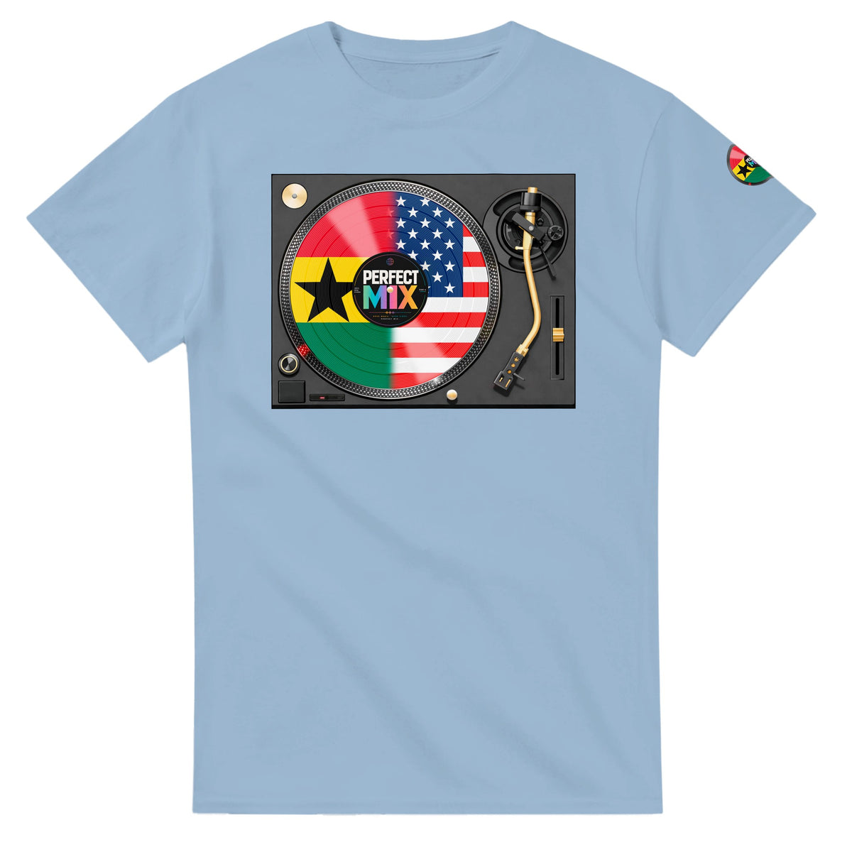 AI generated image of a Ghanaian American – Perfect Mix T-Shirt Light Blue