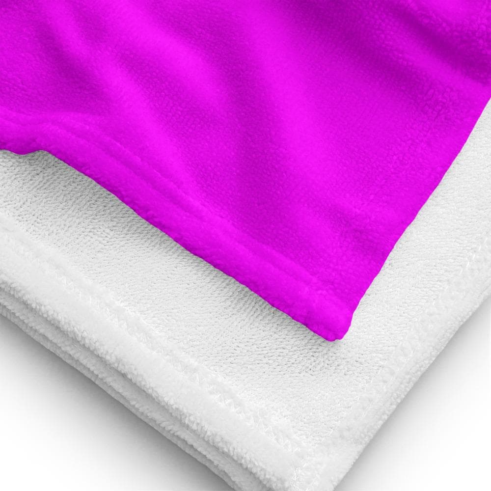 AI generated image of a Hot Pink Surf Pop-Up Training Mat – Oversized Quick-Dry Beach Towel with Stance Placement Guide close up