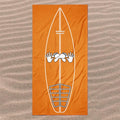 Clay Surf Pop-Up Training Mat – Oversized Quick-Dry Beach Towel with Stance Placement Guide on sand