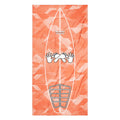 Coral Sci Fi Camo Surf Pop-Up Training Mat – Oversized Quick-Dry Beach Towel with Stance Placement Guide