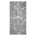Grey Sci Fi Camo Surf Pop-Up Training Mat – Oversized Quick-Dry Beach Towel with Stance Placement Guide