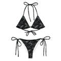 MVM Black Sci Fi Camo recycled string bikini Product shot Front