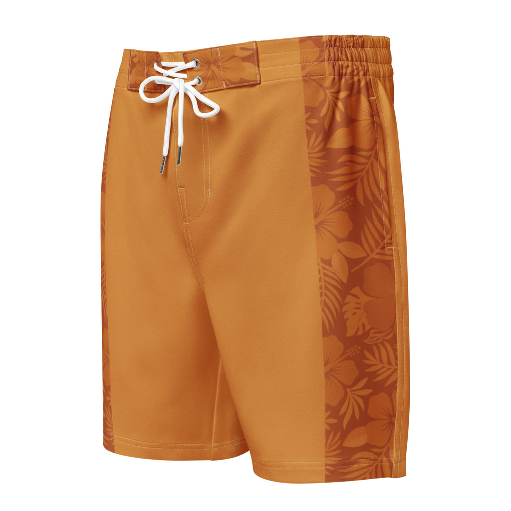 MVM Clay Hibiscus Men's Hybrid Board Shorts Product mockup front