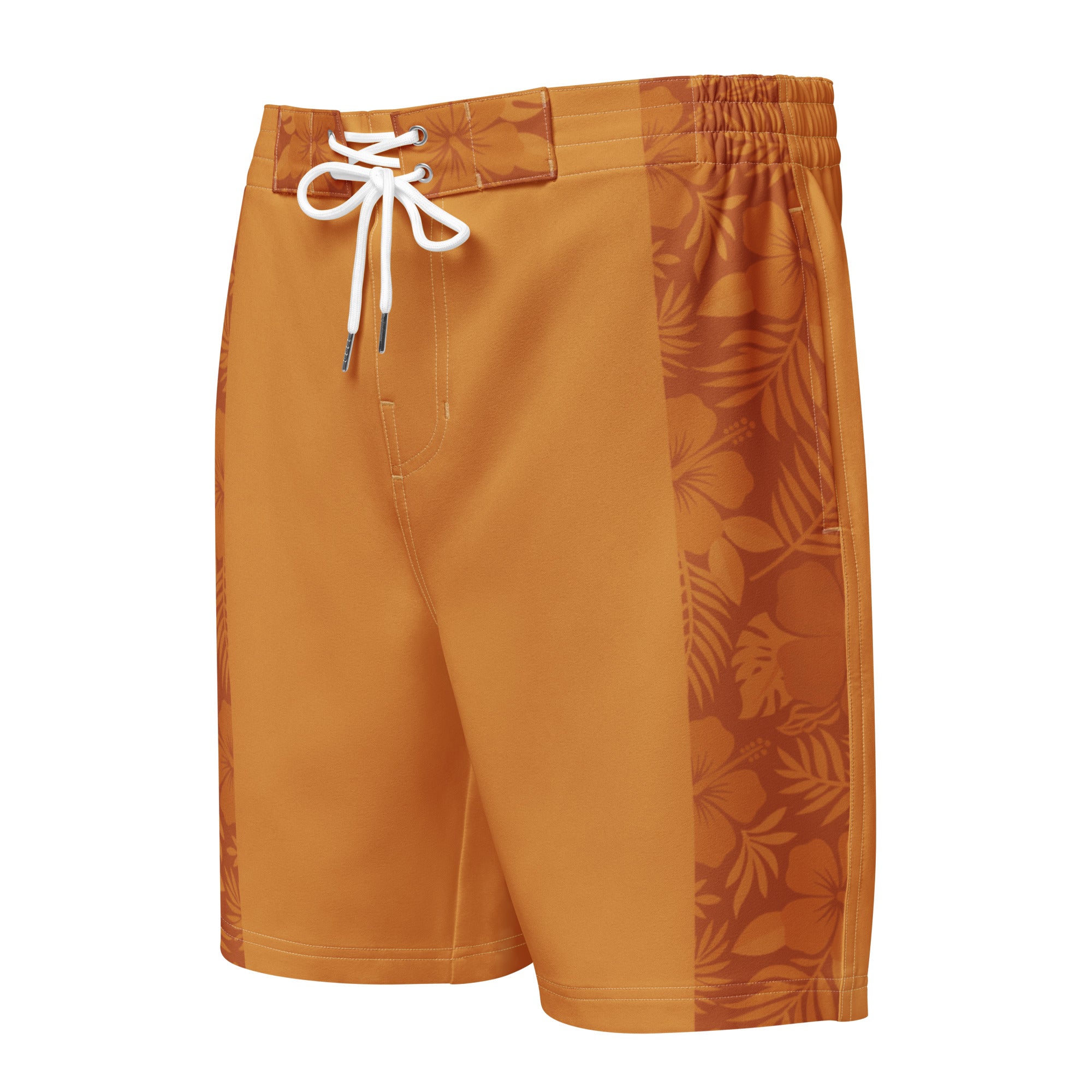 MVM Clay Hibiscus Men's Hybrid Board Shorts Product mockup front