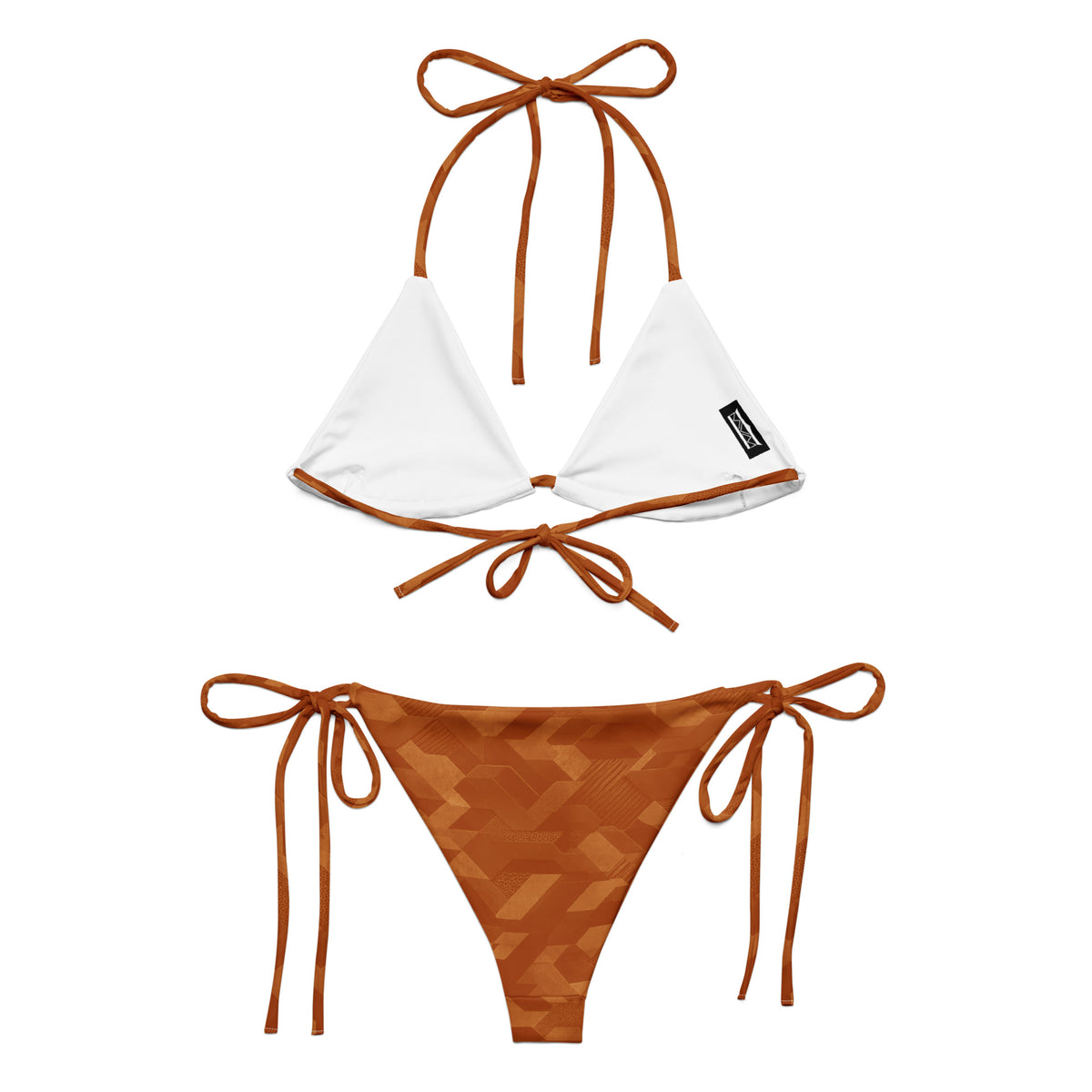 MVM Clay Sci-Fi Camo recycled string bikini Product mockup Back