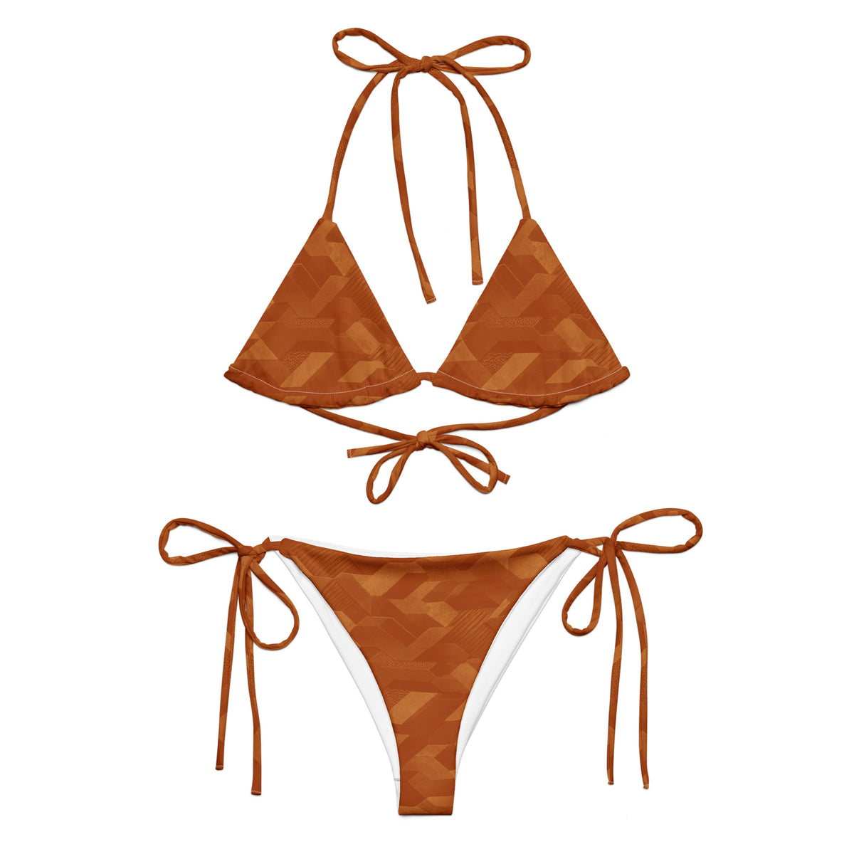 MVM Clay Sci-Fi Camo recycled string bikini Product mockup front