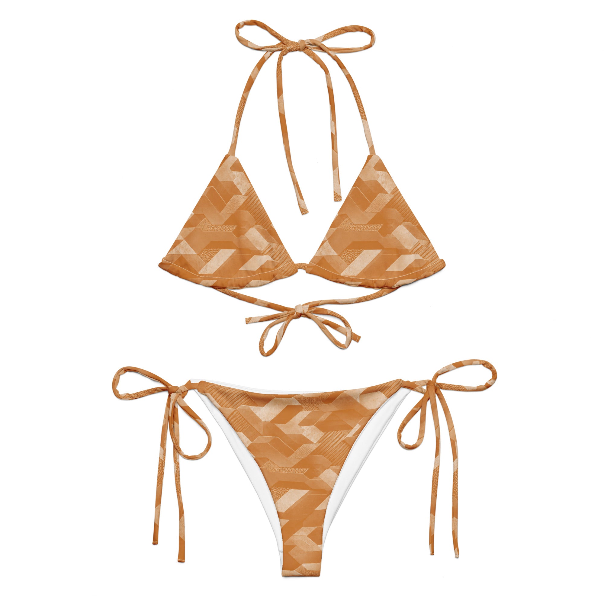 MVM Clay Sci Fi Camo recycled string bikini Product mockup front