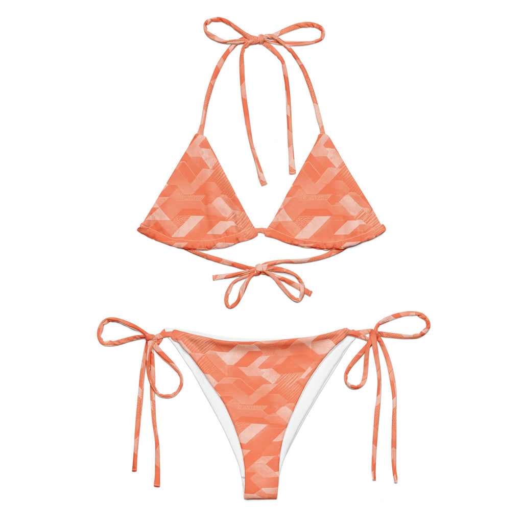 MVM Coral Sci Fi Camo recycled string bikini Product mockup front