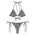 MVM Grey Sci Fi Camo recycled string bikini Product shot Front
