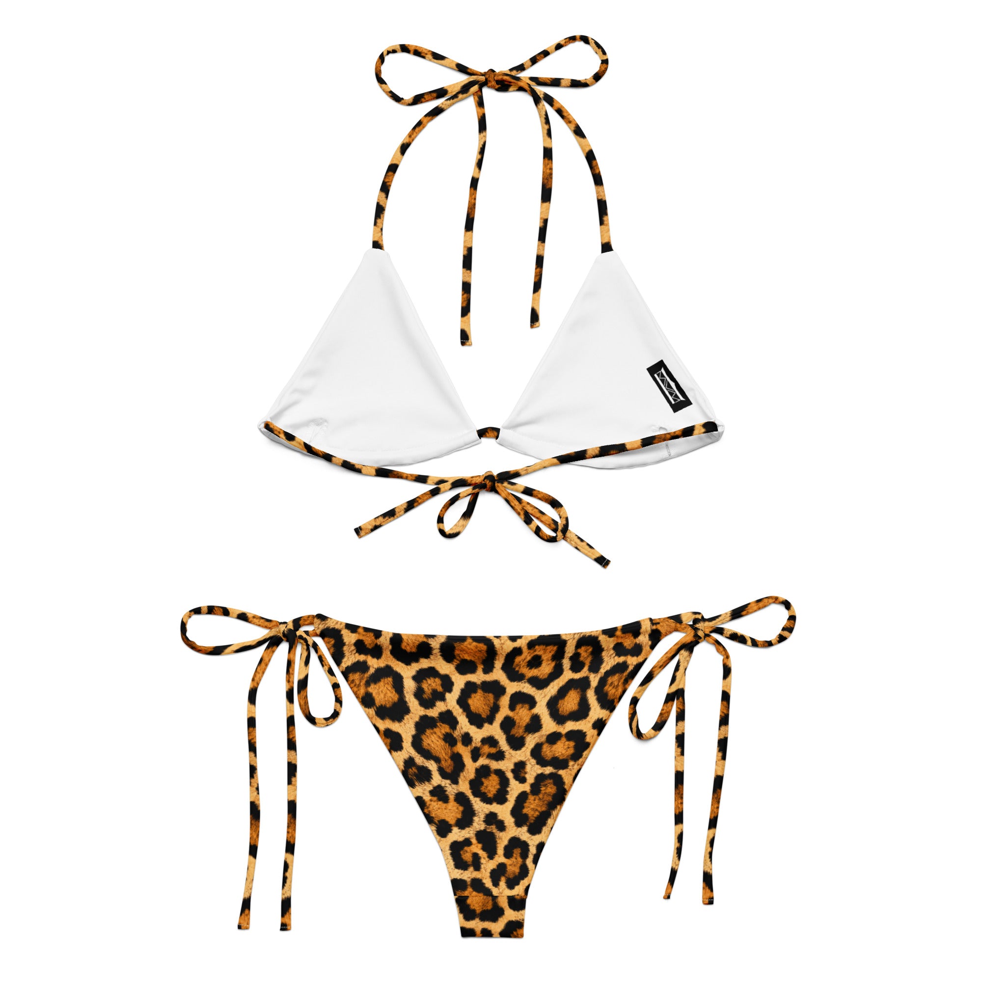 MVM Leopard Print recycled string bikini Product shot Back