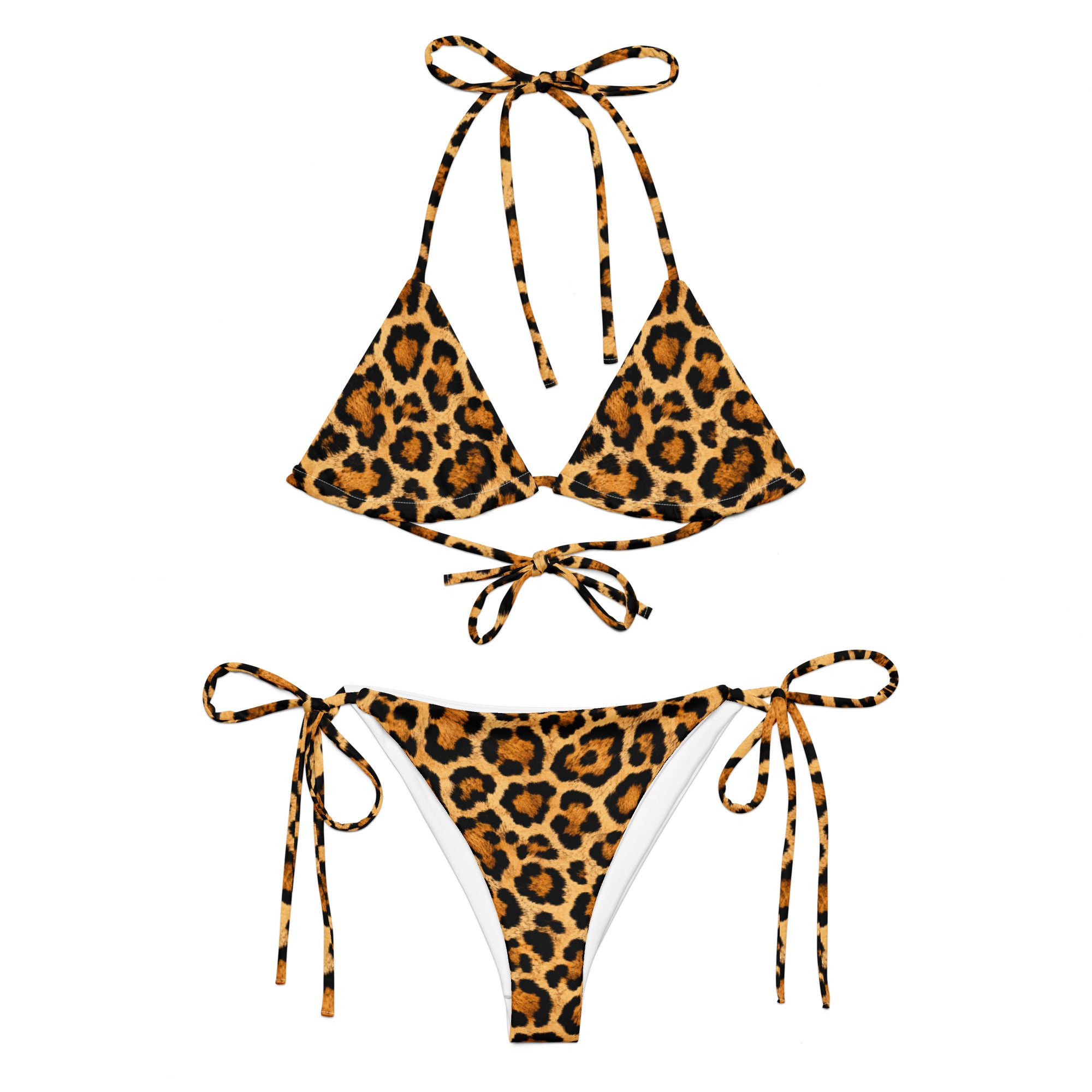 MVM Leopard Print recycled string bikini Product shot Front