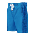 MVM Ocean Blue Hibiscus Men's Hybrid Board Shorts Product mockup Front