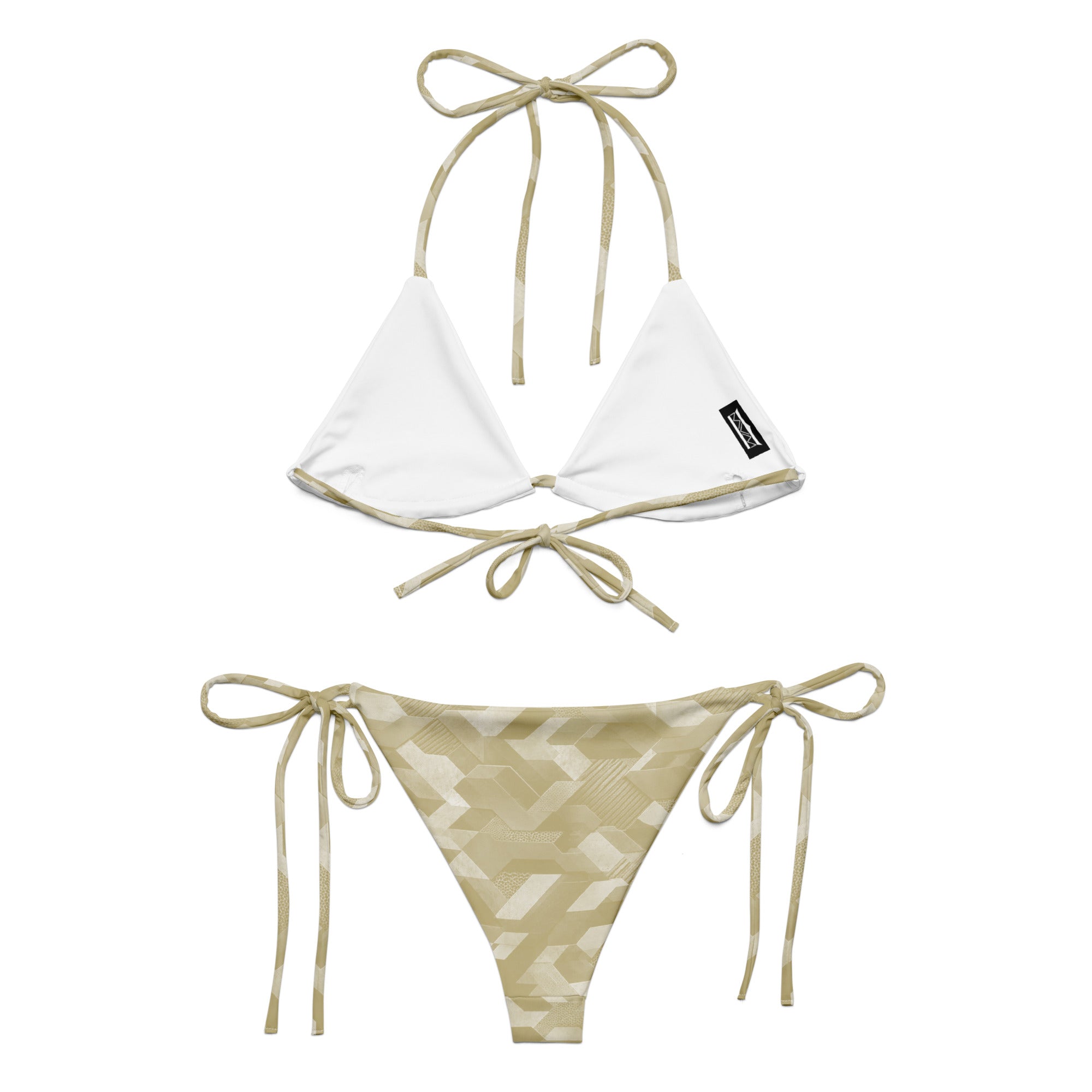 MVM Sand Sci Fi Camo recycled string bikini Product mockup back