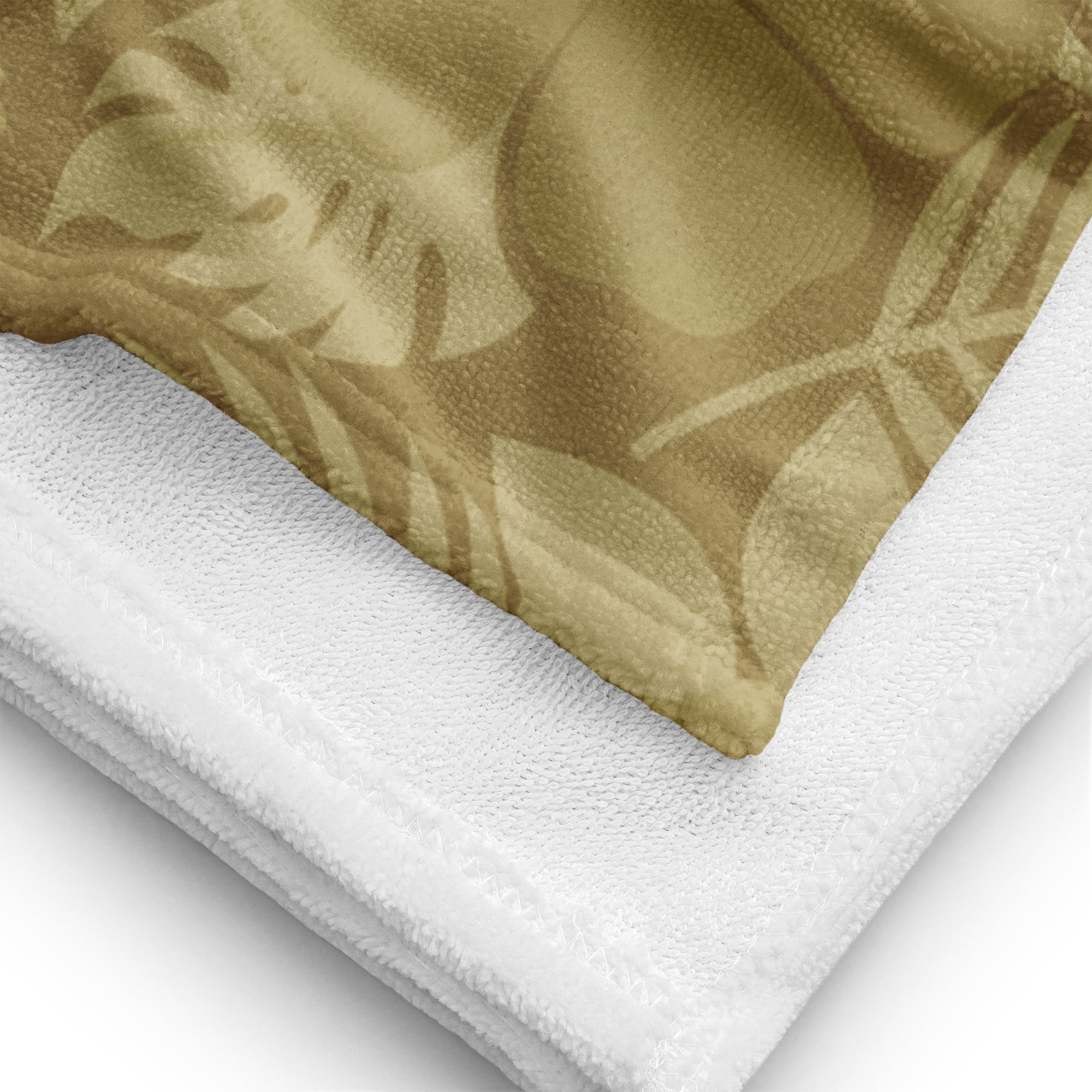AI generated image of a Sand Hibiscus Surf Pop-Up Training Mat – Oversized Quick-Dry Beach Towel with Stance Placement Guide close up