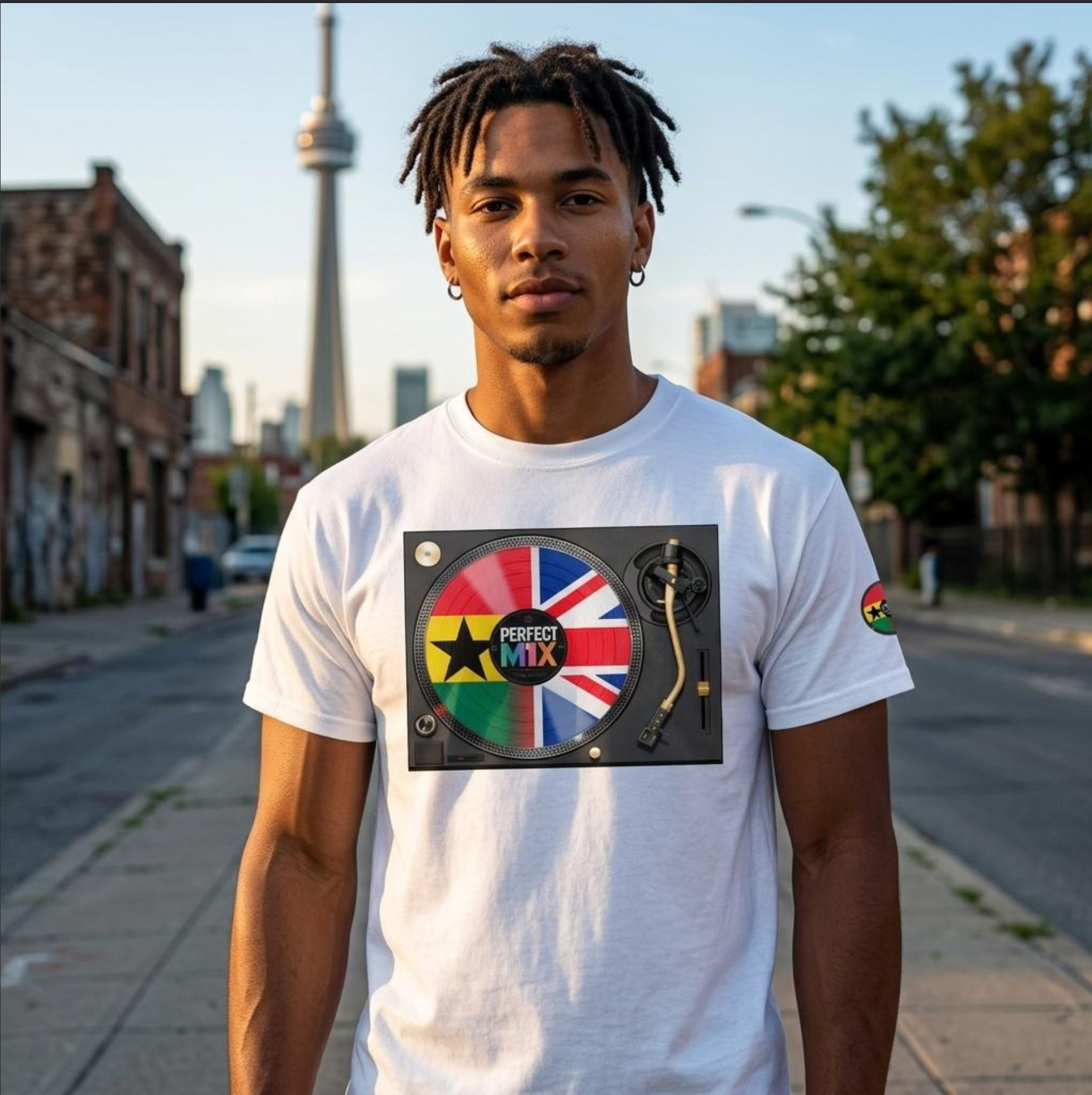 Ghanaian British – Perfect Mix Vinyl Turntable Graphic Tee