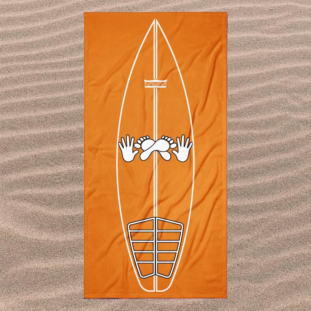 Surf Training Mat Beach Towel | Pop Up Practice Guide | Oversized | Quick-Dry | Sand-Free | Clay